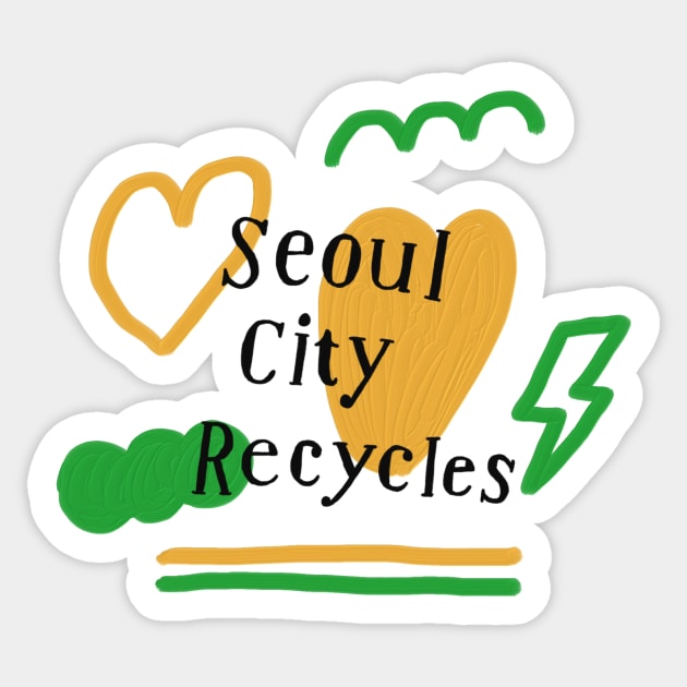 Seoul city recycles Sticker by Soosoojin